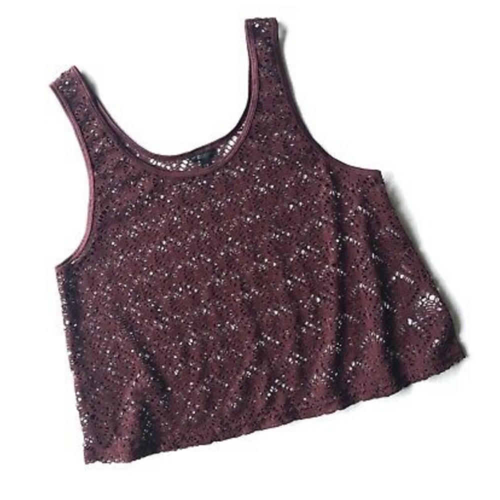 NWT Aéropostale purple lace crochet tank top
